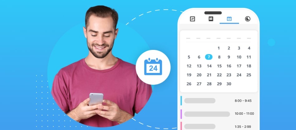 Wolne terminy i kalendarz w aplikacji mobilnej