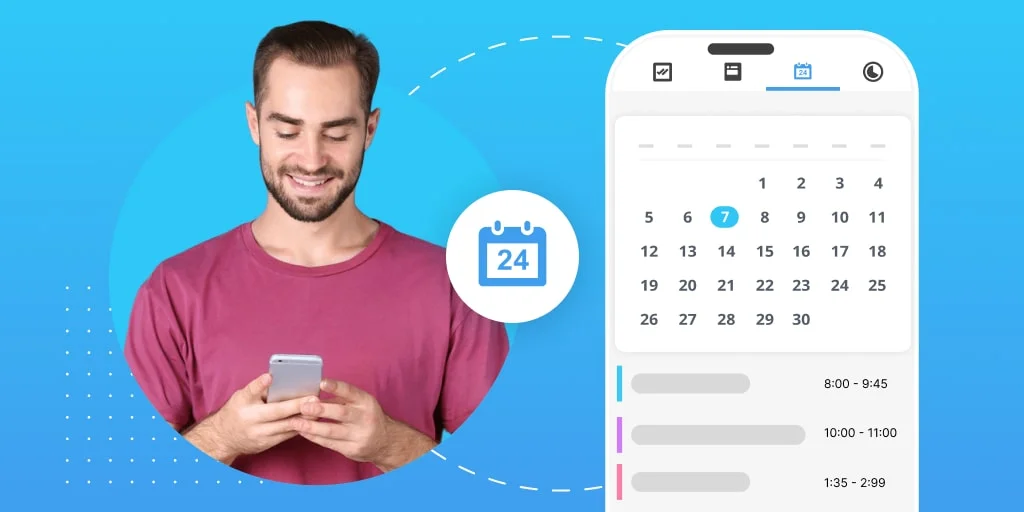 Wolne terminy i kalendarz w aplikacji mobilnej
