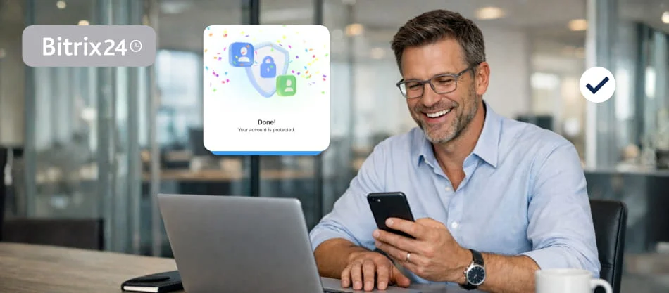 Uwierzytelnianie dwuskładnikowe w Bitrix24: jak 2FA zwiększa bezpieczeństwo i chroni dane firmy