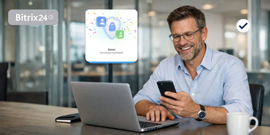 Uwierzytelnianie dwuskładnikowe w Bitrix24: jak 2FA zwiększa bezpieczeństwo i chroni dane firmy
